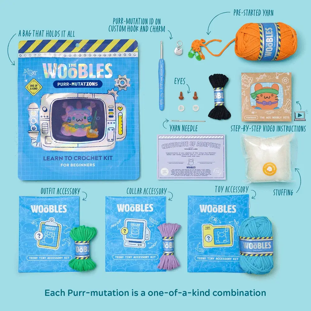 One-of-a-Kind Purr-Mutation Crochet Kit - Image 5